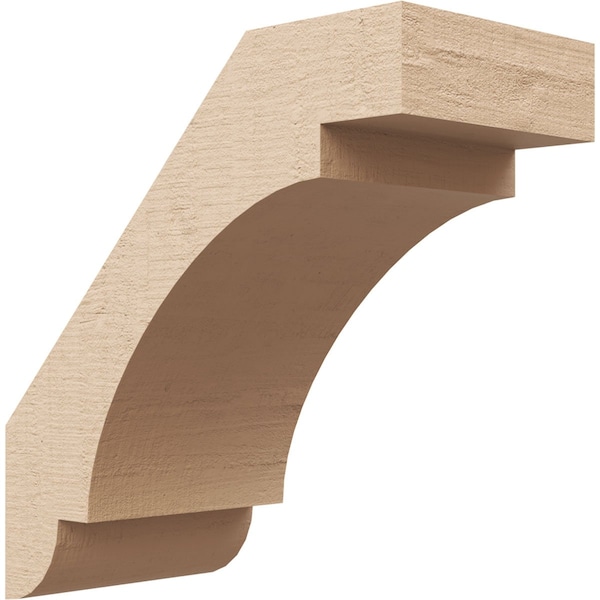 Ekena Millwork 5-inch W x 10-inch D x 10-inch H Aspen Rough Cedar Woodgrain TimberThane Knee Brace, Primed BRCUR05X10X10ASPRCPR - main